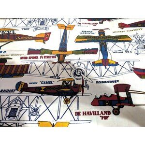 VINTAGE AIRPLANE 5th Avenue Designs Fabric 27"x50"